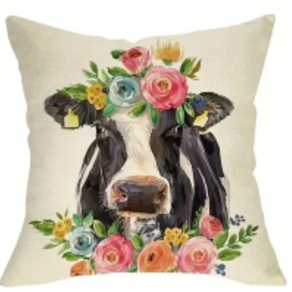 New cow heffer farm home decor pillow accent case - Picture 1 of 3